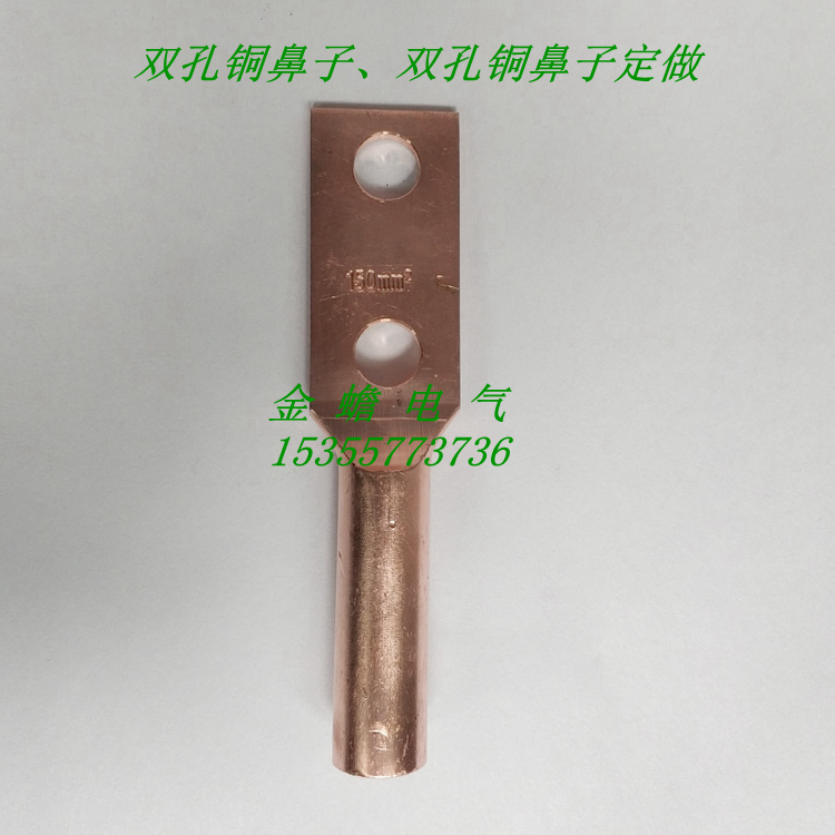 特殊孔徑銅鼻子，特殊中心距雙孔銅鼻子解決方案